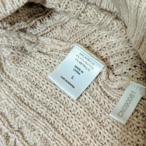 New York & Company Cable Knit Tunic Sweater, size L - Picture 6 of 6
